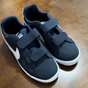 Nike Kids Court Royale- Navy Blue and White Velcro Sneakers
